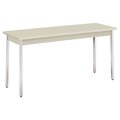 Hon Rectangle Utility Table, 60" X 20" X 29", Light Gray Top, High-Pressure Laminate HUTM2060.LOFT.LOFT.CHR